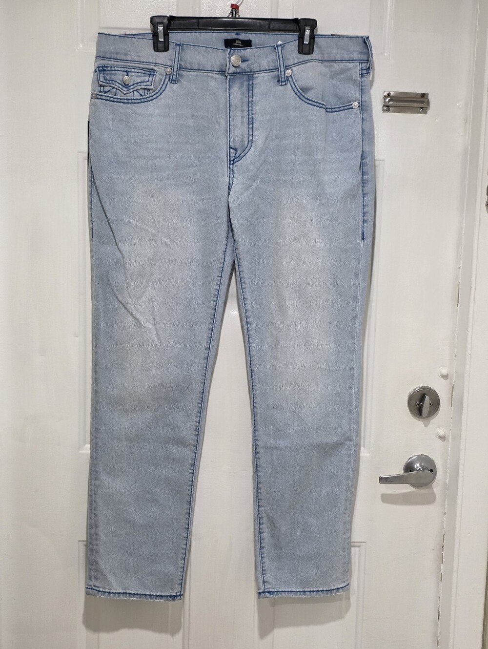 True Religion Geno Big T Flap Slim Jeans Blue Mens 36X32
